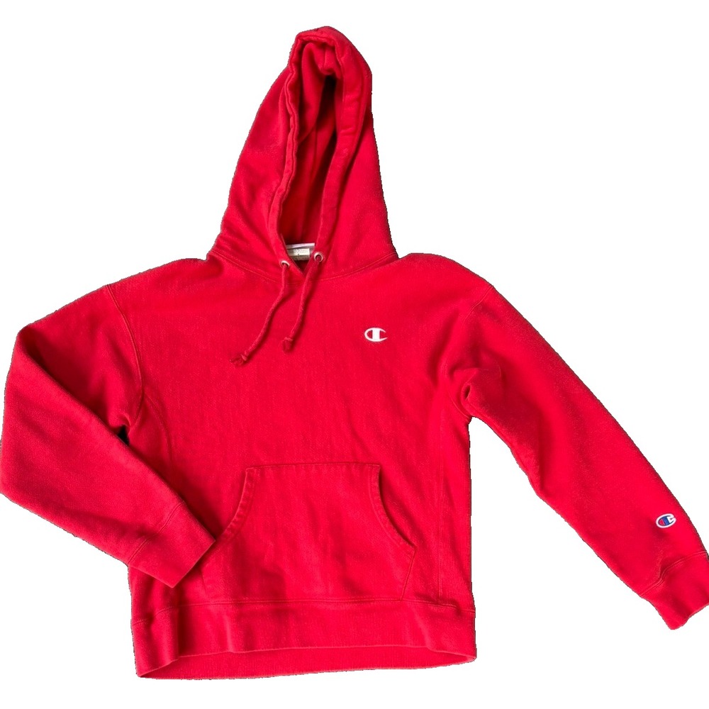 Champion Reverse Weave Women's Medium Hoodie  Red‎ GF857 Y2K
